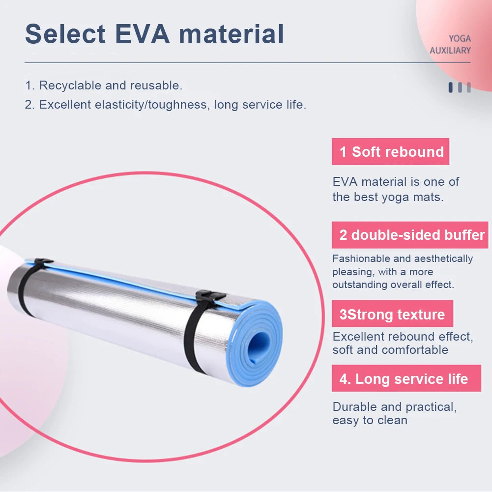 6/8/10mm Thick EVA Yoga Mat Waterproof Moisture-proof Outdoor Non-Slip Durable Camping Picnic Mat Exercise Gym Fitness Workout