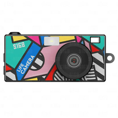 Thumb Keychain Camera 1.47inch Mini Action Camera Retro 2K HD Digital Camera CCD Thumb Camera with Flash Light Loop Recording