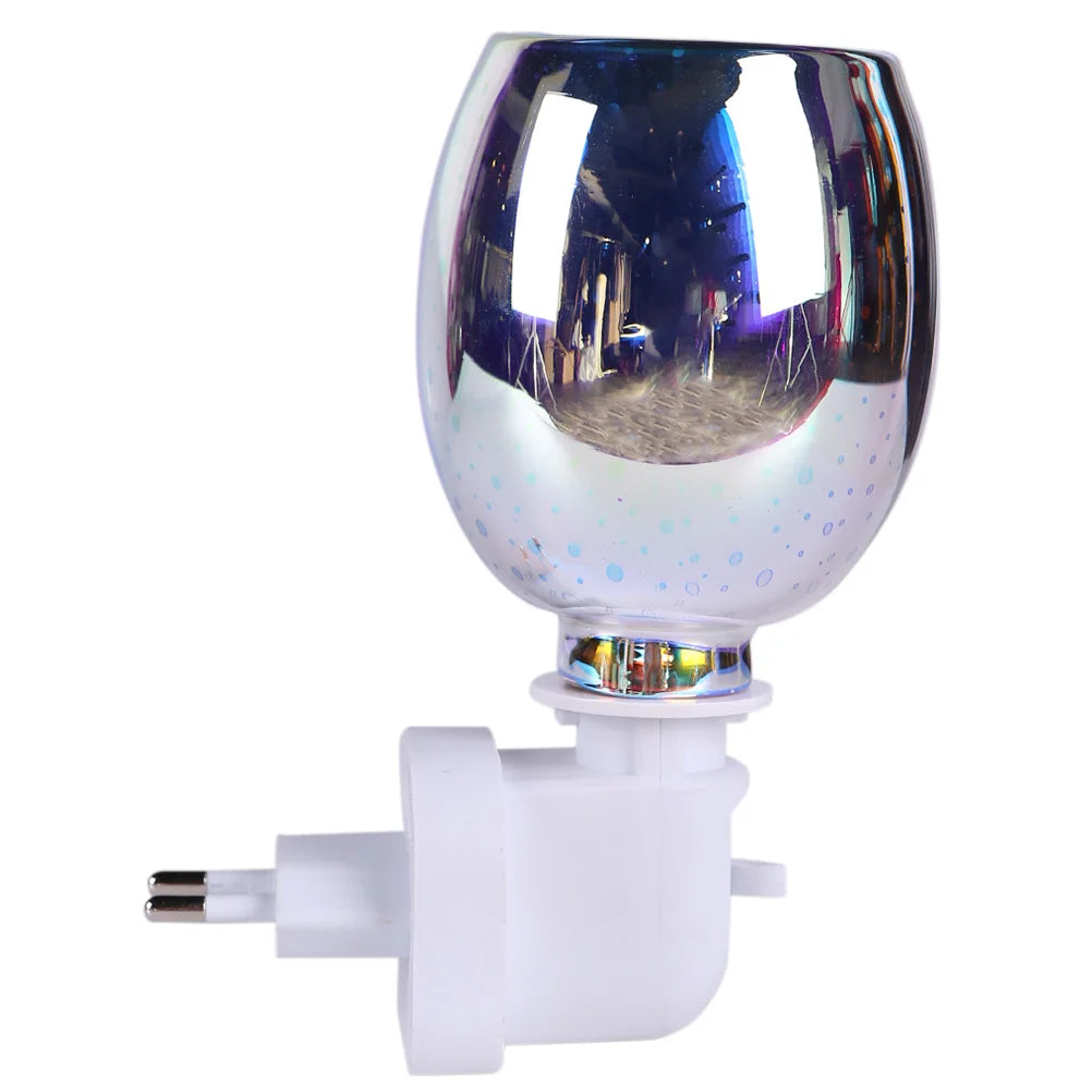 3D Glass Electric Fragrance Heater Scented Wax Warmer Aromatherapy Lamp Plug In Warmer Home Decor Incense Burner
