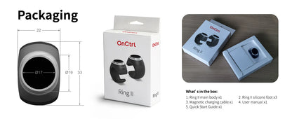 Wireless Finger Remote for Action Cameras. Gesture control for one-click shoot & record. Equipped with 3 clips for different