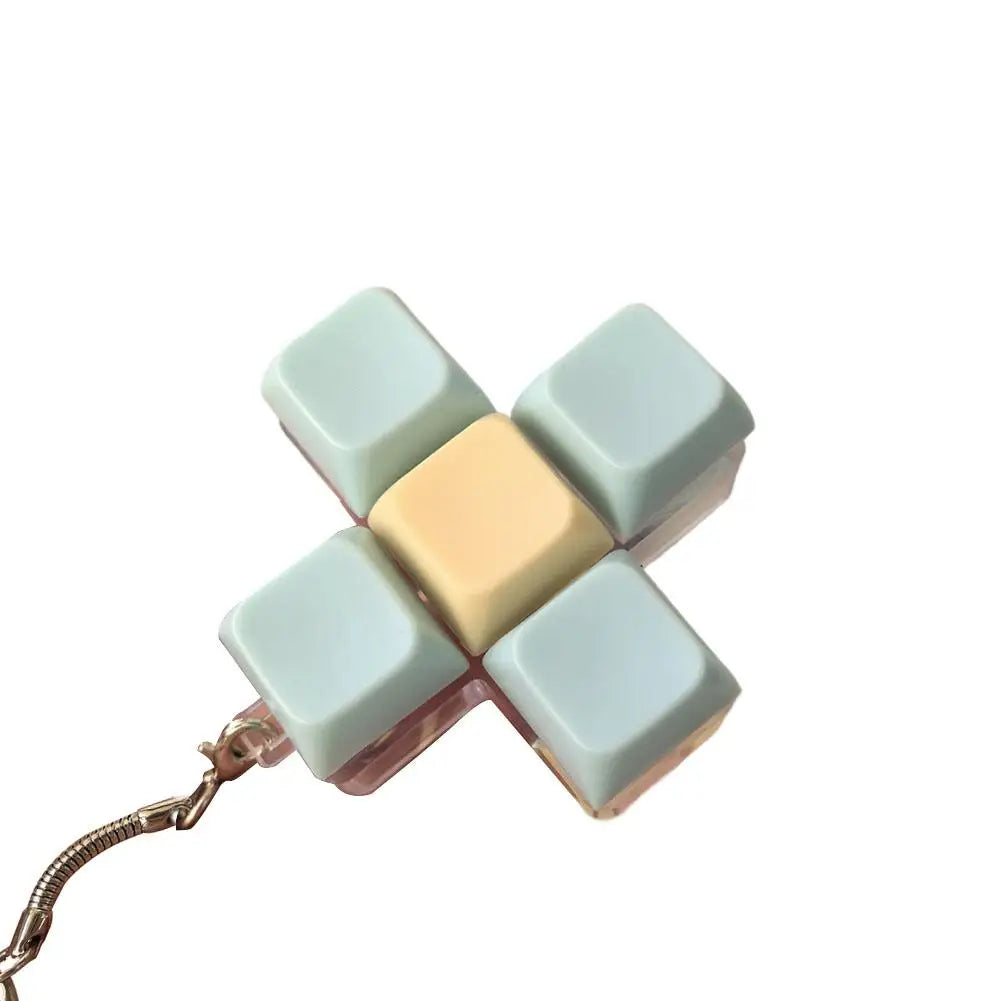 Keyboard Caps Toy Press Stress Relief Fidget Button Key Caps Fidget Keychain Keyboard Keychain Toys Finger Keyboard Key Toy