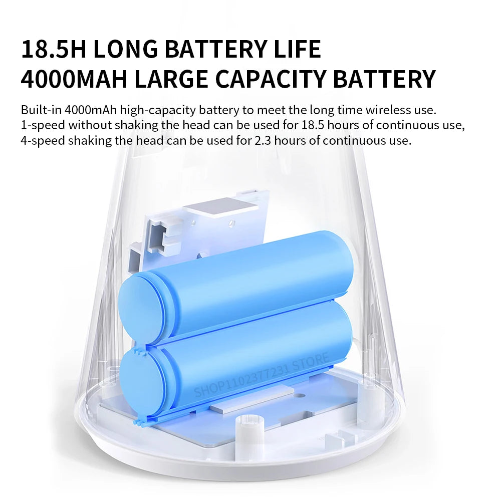 XIAOMI Mijia Portable Desk Fan USB Rechargeable Handheld Mini Electric Fans Cordless Air Cooling Small Fan 4 Gears Speed