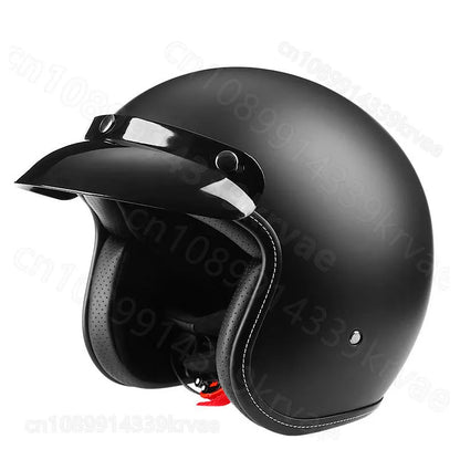 Motorcycle Retro Motorcycle Helmet Electric Vehicle Helmet Riding  3/4 Locomotive Helmet Motorcycle Equipments