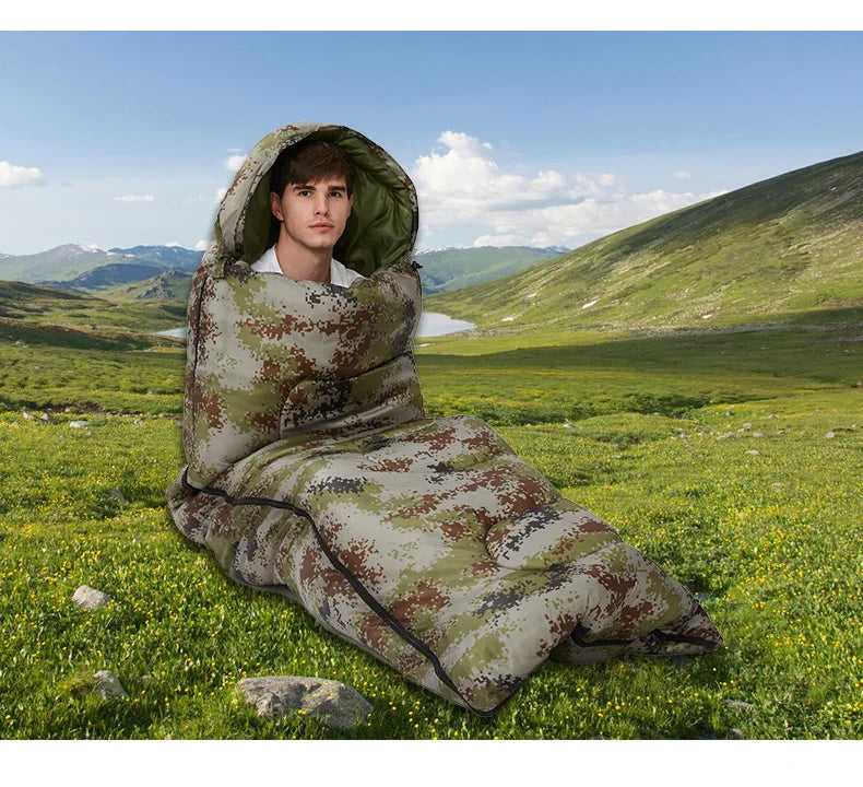 Single Person Emergency Sleeping Bag Adults Thickened Warm Portable Outdoor Camping Equipment Spring Autumn