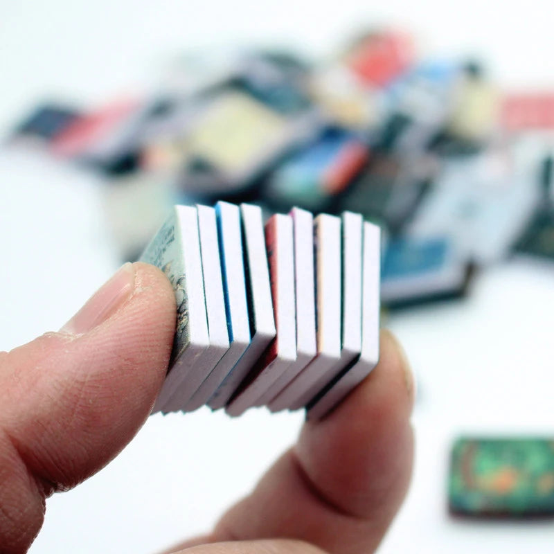 10PCS Dollhouse Miniature Magazines Books Novels Model Dolls House Scene Decor Accessories