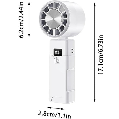 Portable Handheld Fan Desktop USB Rechargeable Foldable Fan For Real Time Display Power Cooling with Adjustable hot sale