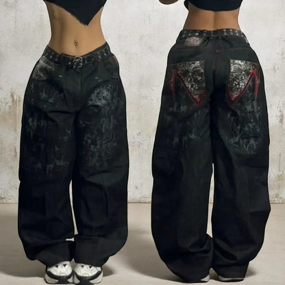 European and American Fashion Simple Stretch Jeans Women's Y2K New Fashion Harajuku Goth Sexy Slim Casual Joker Pants Streetwear