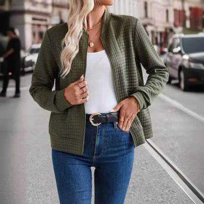 2024 autumn and winter independent station cross-border European and American new fashionable solid color small style jacket jac