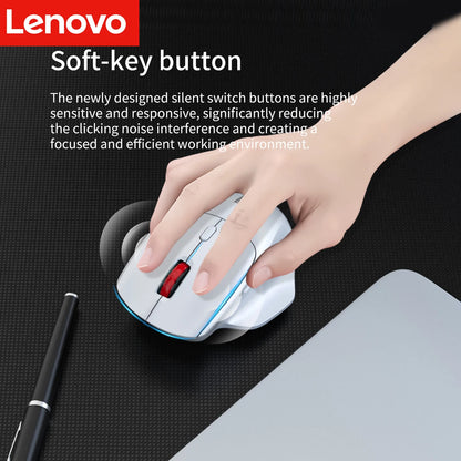 Lenovo Office Business N230 Wireless Mouse Dual Mode Bluetooth 2.4G Silent Ergonomic Rechargeable Office Laptop Computer Mouse