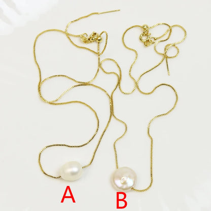 10 Pcs Box Chain Necklace Natural Pearls pendant necklace  long necklace Elegant jewelry Women necklace 90088