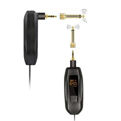 BOMGE Wireless Guitar Transmitter Receiver UHF Rechargeable Wireless Guitar System with 30 Channels for Bass Electric Instrument