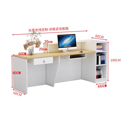 Customized Equipment Reception Desk Beauty Simple Creative Aesthetic Reception Desks Trendy Luxury Mostrador Office Furniture