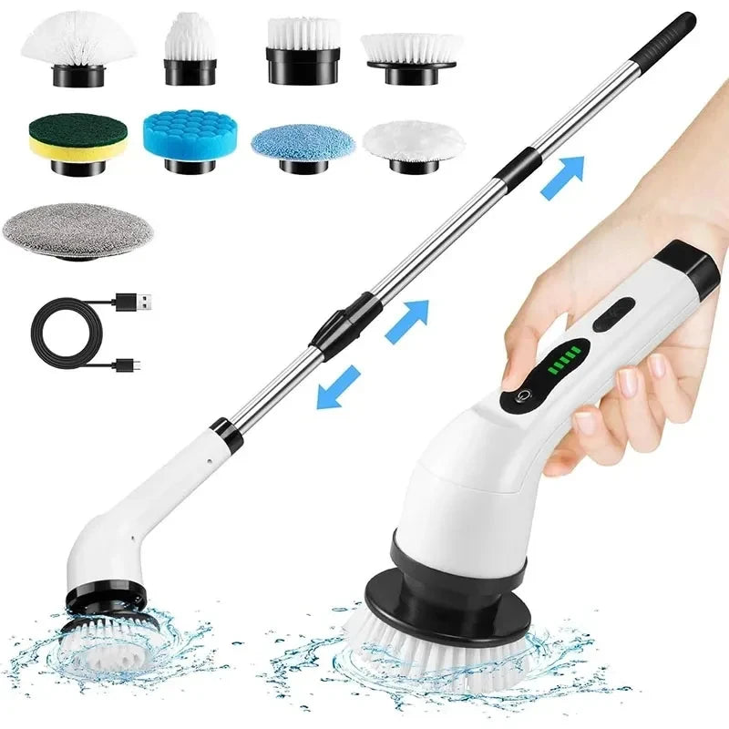 Multifunctional Electric Cleaning Brush Electric Cordless Spin Scrubber Toilet Mops Portable Cleaning Tool For Kitchen/Bathroom/