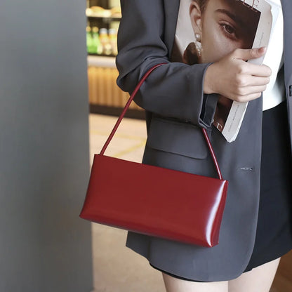2026 Summer New Female Underarm Bag Women's Genuine Leather Shoulder Crossbody Bags High Quality Cowhide Ladies Simple Handbags