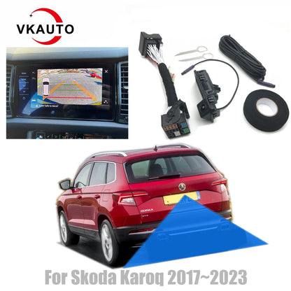 Vkauto For skoda Karoq 2017~2024 Canbus Dynamic Trajectory Camera Rear View Camera Work With MIB2 Unit