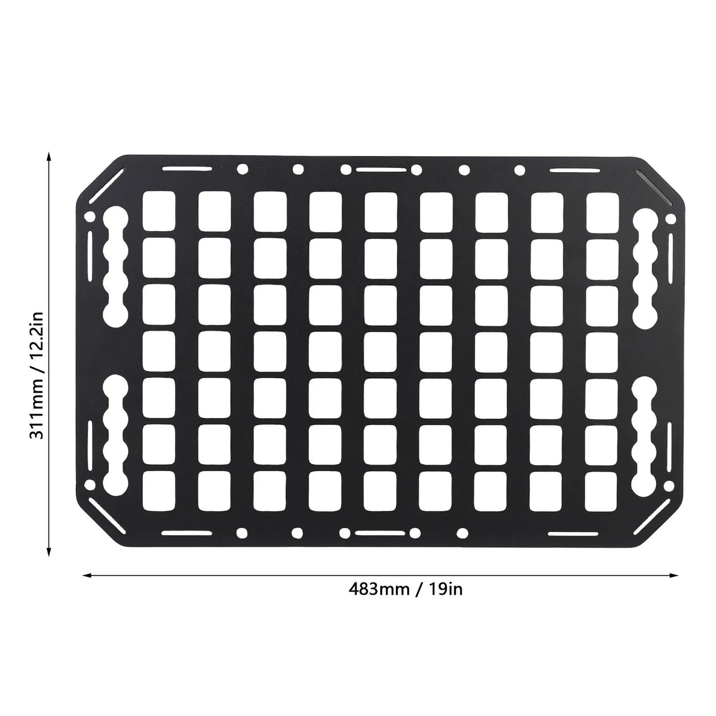 Truck Bed Molle Panel Aluminium Alloy Multifunctional L Track Storage Organizer for Car SUV RV