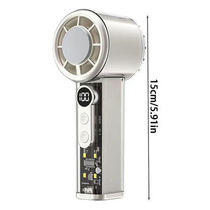 Portable Handheld Fan 5000mAh USB Rechargeable With Lanyard 100 Speeds Handheld Mini Fan For Home Travel Dormitory Picnic