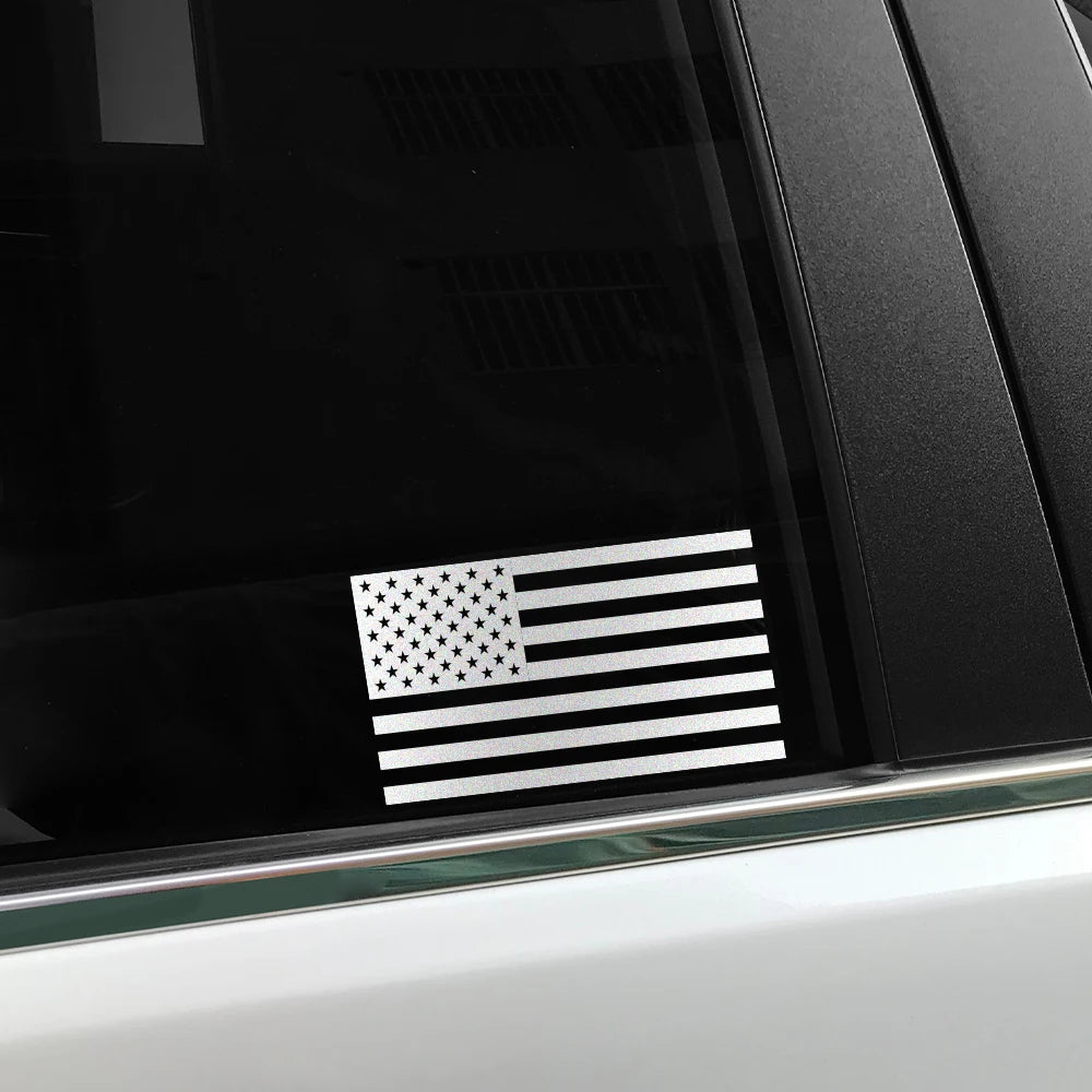 2Pcs US Flag Vinyl Stickers American Flag Decal For Car Trucks Windows Side Door Body Bumpers Laptops Styling Decor Accessories