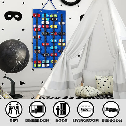 Hanging Organizer For Wall Mount Display Case Large Capacity Storage Box Bags Hold Up Toy Matchbox Cars Kids Gift