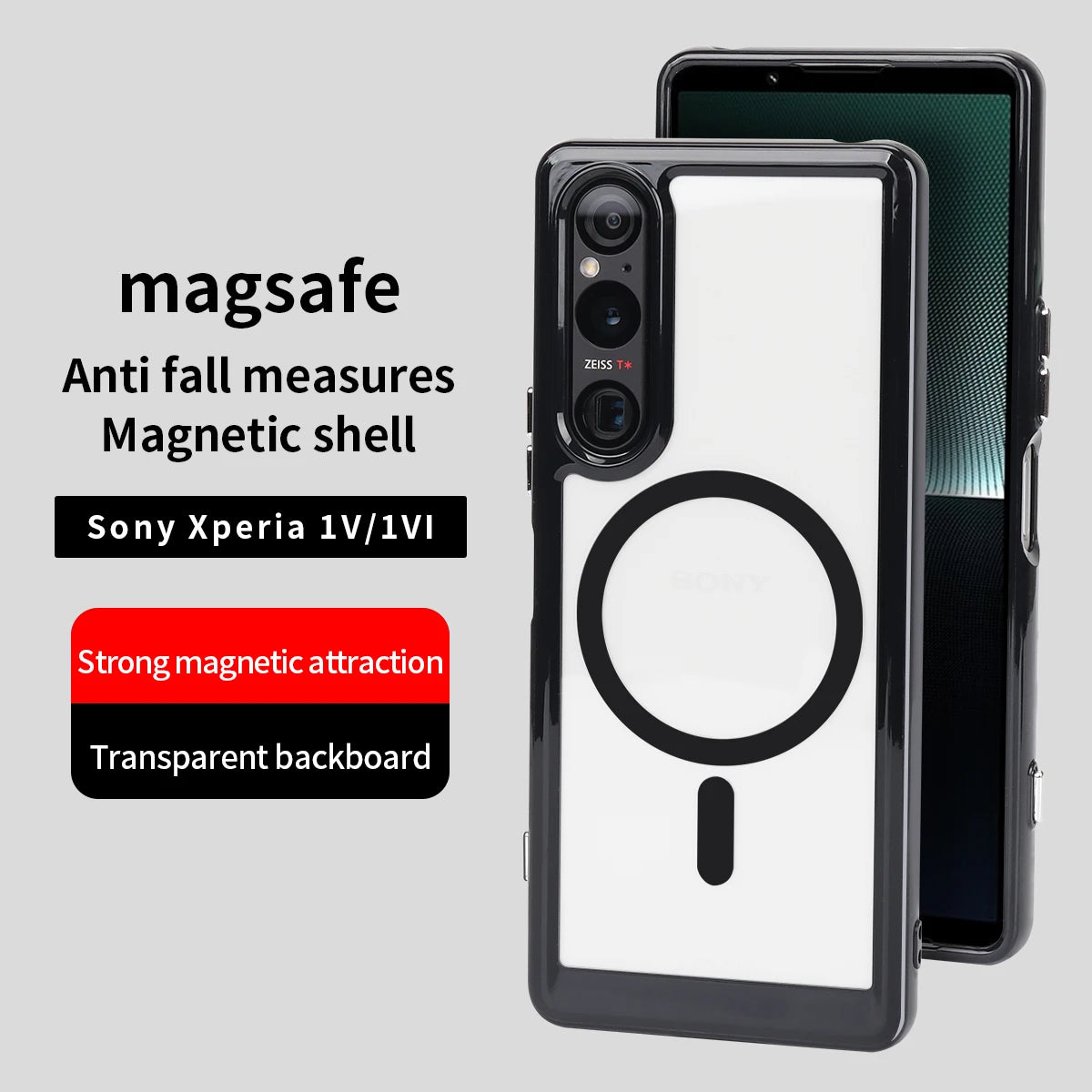 Magnetic Luxury Matte Translucent Armor Shockproof Case For Sony Xperia 1V Sony Xperia 1VI 1VIIFor Magsafe Wireless Charge Cover