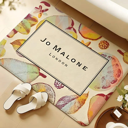 JO M-mALONE Makeup Brand Floor Mat Soft Flannel Rug Non-Slip Absorbent Mat For Bathroom Bedroom Home Decor