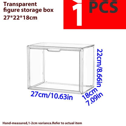 Multifunctional Foldable Storage Box Organizer for Figurines, Jewelry, Makeup, Blind Box, Bag Display – Super Big Acrylic Case