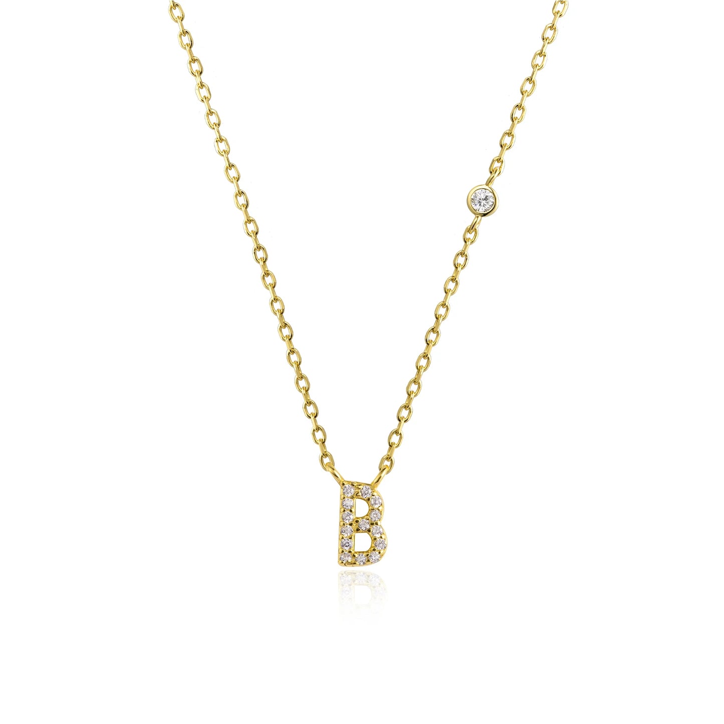 VEWANT New 925 Sterling Silver Monogram Initial Letter A M Pendant Long Chain Necklace Crystal Fine Jewelry Luxury Fine Jewelry