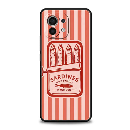 Phone Case Cover for Xiaomi Mi 17 15 14 13 12 11 Ultra 15T 14T 13T 12T 11T Pro Lite 5G Soft TPU Capas Funny Fish Sardines Laser