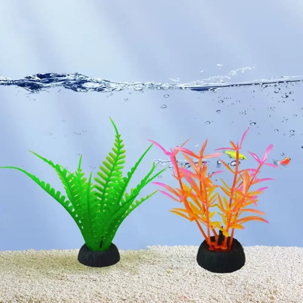 Vibrant Artificial Seaweed Aquarium Plants - Diverse & Lifelike Fish Tank Landscaping Decor