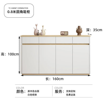 Entryway Organizer Shoe Rack Storage White Organised Living Room Cabinets Space Saving Articulos Para El Hogar Home Furniture