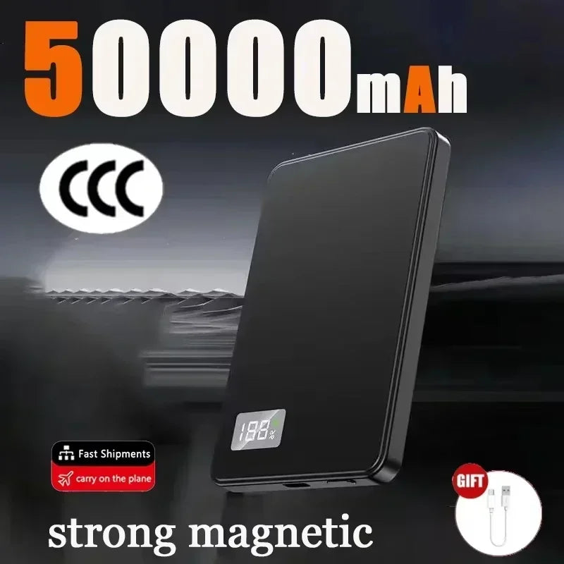 Lenovo 500000mAh PD22.5W Magnetic Power Bank 2027NEW Fast Charging Wireless External Battery For Magsafe For Xiaomi iPhone