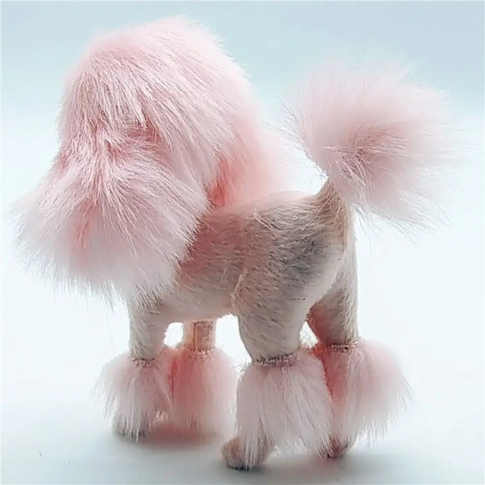 Plush Toys Home Decoration Crafts Gift Photography Props Desk Ornaments Simulation Dog Miniature Figurines Poodle Figurines