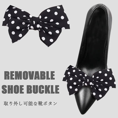 1 Pc Accessories High Heel Gauze Removable Charm Buckle Shiny Clips Shoe Decorations Clip Bow Ribbon