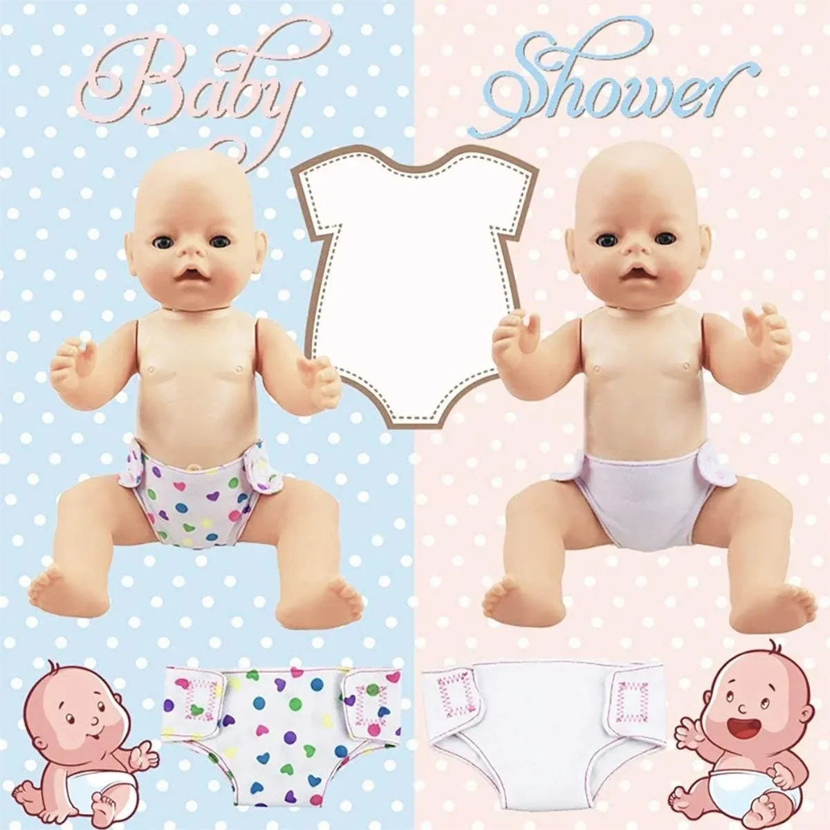 Baby Diapers Doll Underwear for 14-18 Inch Baby Dolls Underwear Reusable Adjustable Diapers for Infant Reborn Dolls Baby Girls
