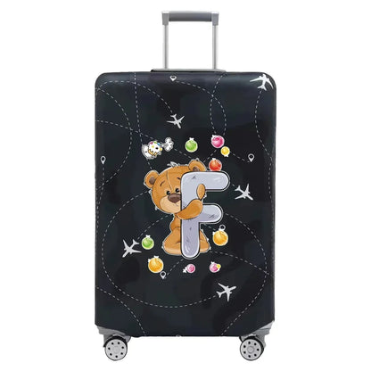 Travel Suitcase Set Is Suitable for 18-32 Inch Stretch Fabric Covers Travel Accessories Luggage Protection Covers Bear Printing