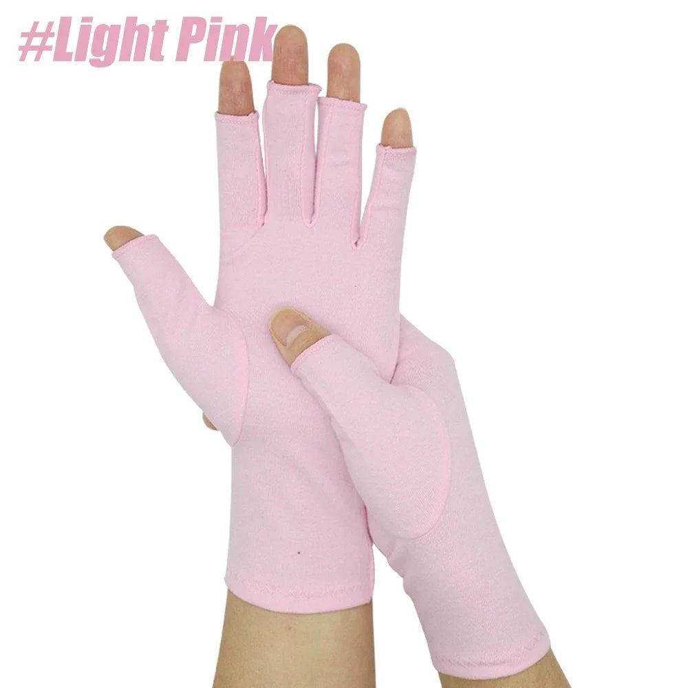 GOMOREON 1 paire de gants pour l'arthrite (femme/homme), syndrome du canal carpien, rhumatismes, tendinites, gants de compression sans doigts pour la main et le pouce
