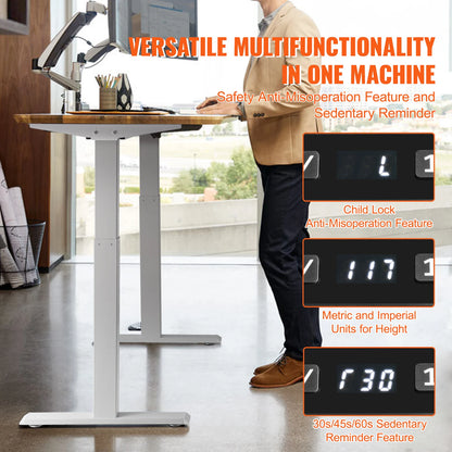 SucceBuy Standing Desk Frame  Electric Stand Up Computer Desk Legs Ergonomic DIY Workstation Base for Home and Office