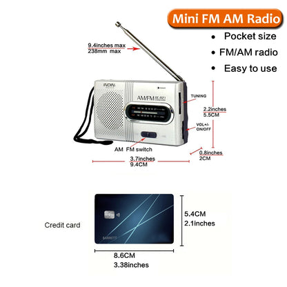 Portable Radio AM FM Transistor Radio with Loud Speaker, Ideal Gift for famlily Suitable for  Indoor, Outdoor and Emergency