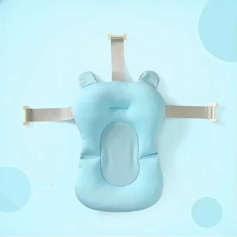 Baby Shower Bath Tub Pad Non-Slip Newborn Bathtub Mat Safety Nursing Foldable Support Comfort Body Cushion Mat Pillow Cartoon