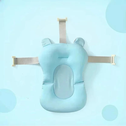 Baby Shower Bath Tub Pad Non-Slip Newborn Bathtub Mat Safety Nursing Foldable Support Comfort Body Cushion Mat Pillow Cartoon