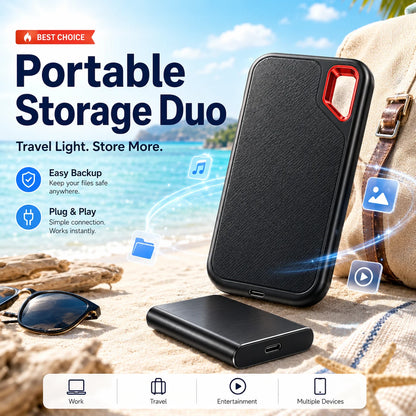 4TB Portable SSD Waterproof Shockproof for Desktop Computer Plug&Play High Speed External Solid State Drive Pro