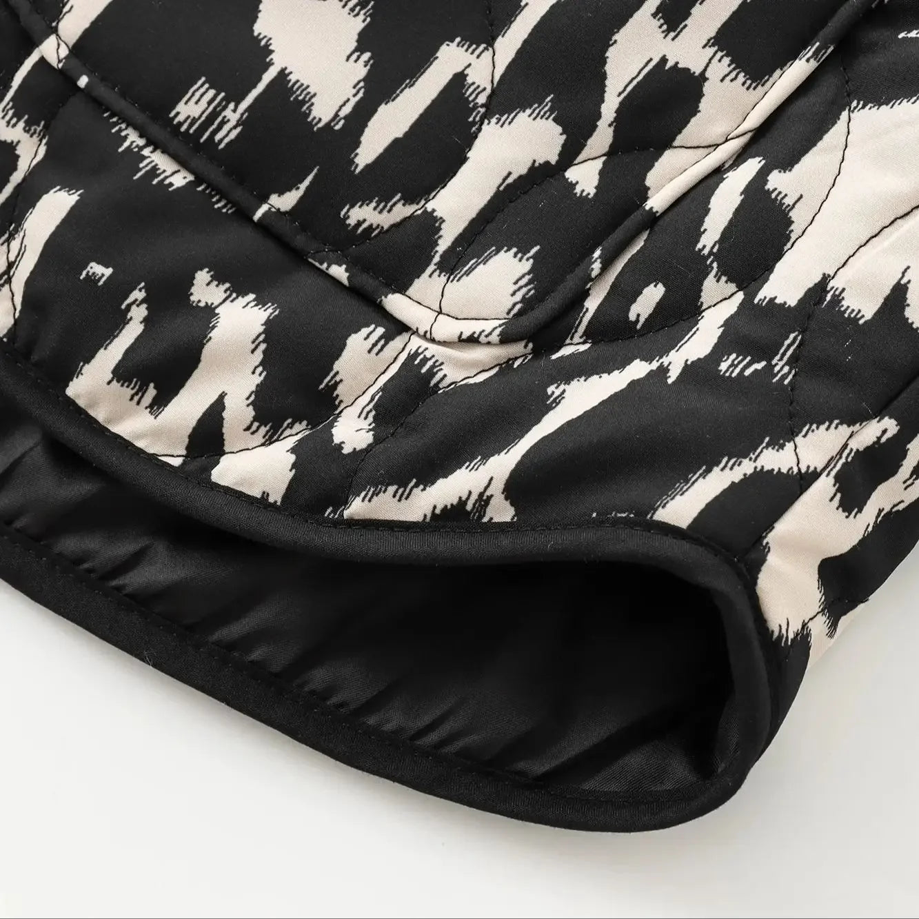 Women Animal Print Quilted Leopard Vintage Woman Jacket Y2K Pocket Ladies Outfit Autumn Winter Girls Chic Clothes 8110/506