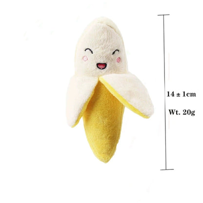 Dog Squeaky Toys Plush Animal Fruit Food Toy Durable Chew Interactive Toys Small Medium Dogs Cats Puppy Pet Supplies