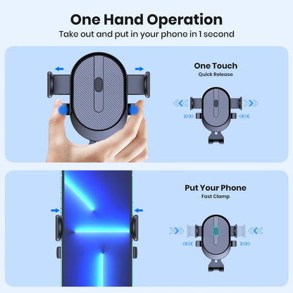Car Phone Holder Mount, TOPK [2023 Upgrade Auto Locking] Universal Phone Holder with Hook Clip for Car Air Vent