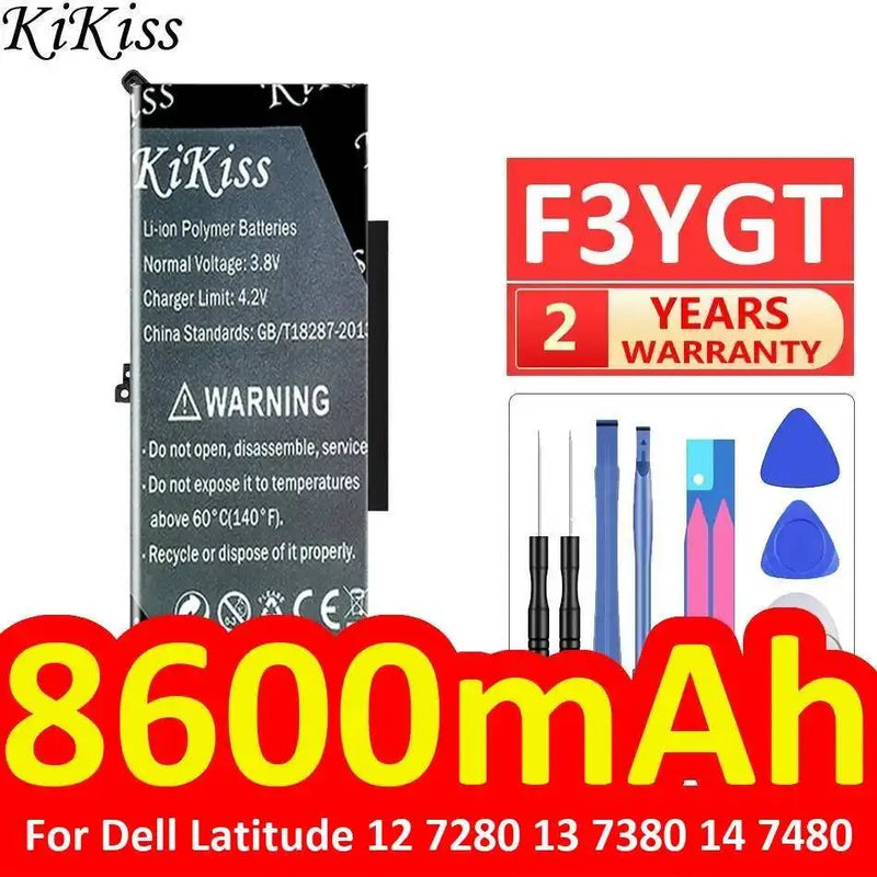Battery F3YGT For Dell Latitude 7280 E7280 7290 E7290 7380 E7380 7390 E7390 7480 E7480 7490 E7490 E7400 5300 P73G001 P28S001