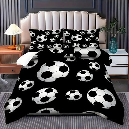 Football Duvet Cover Set Comforter Bedding 3d Children'S Bedding Set 3-Piece 1 Quilt Cover King Size