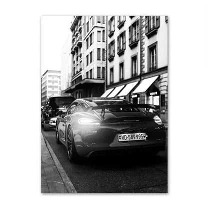 Canvas Painting Nordic Luxury Shop Race Car Paris Champs Elysees Art Posters And Prints Wall Pictures For Living Room Decor