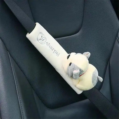 Cute Cartoon Car Seatbelt Cover Seat Belt  Harness Cushion  Shoulder Strap Protector Pad for Children/ Kids Toy animal Ornaments