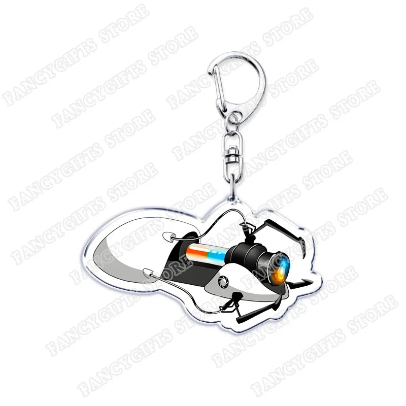 Trending Video Game Keychains for Accessories Bag Glados Aperture Laboratories Science Keyrings Jewelry Gamer Fans Gaming Gifts