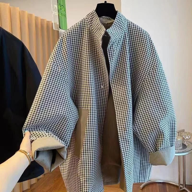 Korean New Both Sides Medium to Long Trench Coat Women spring Autumn Loose Elegant Casual All-Match Both Windbreaker Female